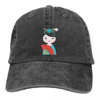 Летняя кепка Солнцезащитный козырек Японские кепки в стиле хип-хоп Кокеши Кукольная ковбойская шляпа Остроконечные шляпы