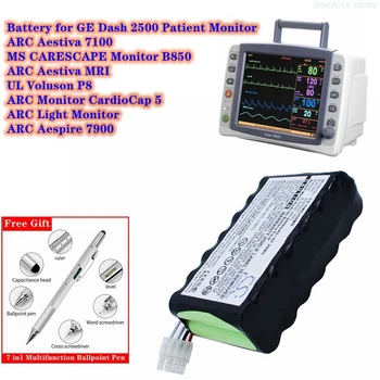 Медицинская батарея 2023227-001, 2023852-029, N1082, AMED2250, M2828NO для монитора пациента GE Dash 2500, ARC Aestiva 7100,7900, B850