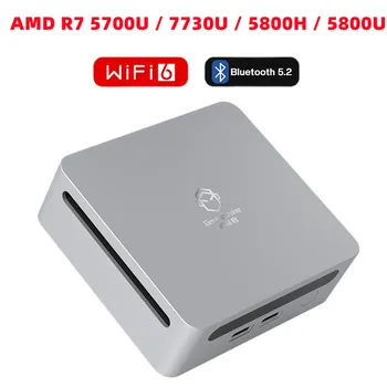 Мини-ПК AMD Ryzen 7 5700U / 7730U / 5800H / 5800U Win 11 DDR4 3200 МГц NVME SSD WiFi 6 BT5.2 8K Игровой компьютер с тройным дисплеем