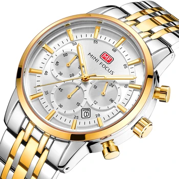 Модные мужские часы MINIFOCUS, лучший бренд класса люкс, мужские водонепроницаемые кварцевые спортивные наручные часы Relogio Masculino из нержавеющей стали