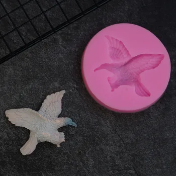 Мультяшный 3D Орел Силиконовая Форма Для изготовления Сахарной Помадки Инструменты Для украшения торта Животные Формы для шоколада и конфет из глины