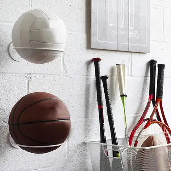 Настенный баскетбольный стеллаж для хранения, Железный Многоцелевой футбольный стеллаж для показа, держатель для мяча, экономящий пространство Декор в гостиной