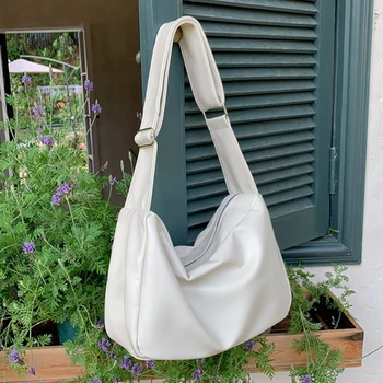 Однотонные сумки-мессенджеры для женщин, модная простая женская сумка через плечо, повседневная женская дорожная сумка-тоут, сумки подмышками