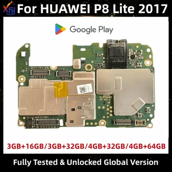 Оригинальные разблокированные материнские платы для HUAWEI P8 Lite 2017, Материнская плата, 16 ГБ, 32 ГБ, 64 ГБ, Глобальная встроенная память, Логическая плата с полноценными чипами