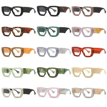 Очки в толстой оправе, блокирующие синий свет, для женщин, мужчин, модные черные очки, квадратные компьютерные очки, очки для ухода за зрением
