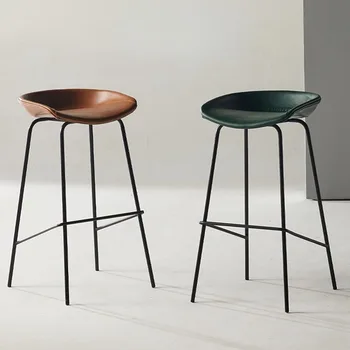 Пластиковый стул для ресторана Nordic, Резинометаллический Балкон, Кожаные дизайнерские стулья, Высокая мебель для дома Cadeiras De Plastico для помещений