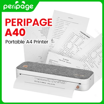 Принтер для бумаги PeriPage формата А4, портативный USB Bluetooth, беспроводной термопереносный принтер этикеток, мобильный принтер для печати документов, подарки
