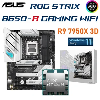 Процессор AMD Ryzen 9 7950X 3D Подходит для материнской платы ASUS ROG STRIX B650-A GAMING WIFI С разъемом AM5 AMD B650 DDR5 PCIe 4.0 ATX Placa-mãe