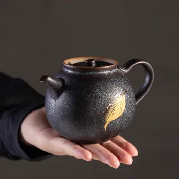Ретро Грубая Керамика Чайный Чайник Домашний Чай Кунг-Фу Креативный Керамический Чайник Фарфоровый Чайник Традиционный Китайский Чайный Сервиз