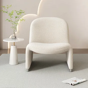 Скандинавское легкое Роскошное кресло для отдыха в кремовом стиле Современный и простой бытовой Небольшой Диван-кресло для одного человека Креативный Ленивый диван