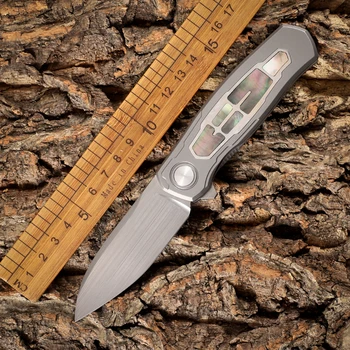 Складной нож NINE THORN с лезвием 20CV TC4 Титановой ручкой для кемпинга на открытом воздухе, охоты, выживания, карманных фруктов, тактического EDC