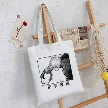 сумка для покупок tokyo ghoul shopper recycle bag, эко-сумка-тоут, тканый складной захват для многоразового использования, bolsas