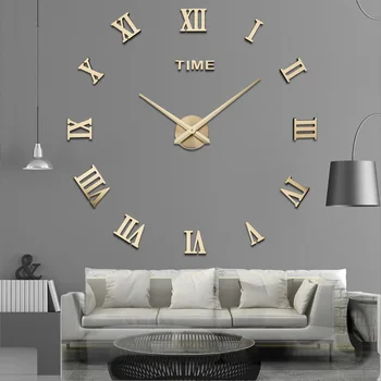 Украшение для спальни, часы, настенные часы, современная гостиная, большие 3D настенные часы на стене, декор для дома, художественная роспись