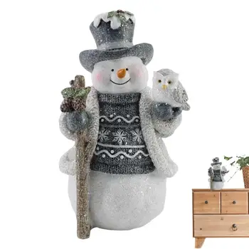 Фигурки снеговика, Рождественские фигурки снеговика в помещении, Рождественские фигурки снеговика из смолы, Милые рождественские украшения в виде снеговика на годовщину праздника