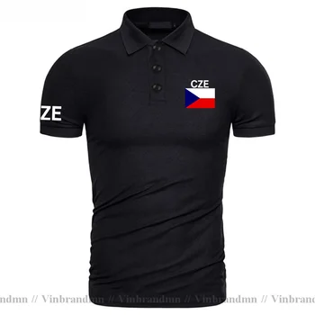 Чехия Рубашки поло Для мужчин, Новые повседневные Брендовые рубашки Классического дизайна, страна CZE, 100% Хлопок, Флаг Национальной команды, одежда